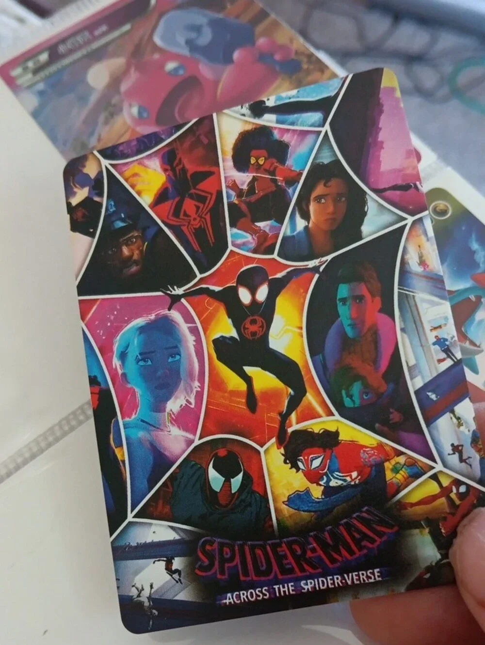 Spiderman Gwen Stacy Trading Card — White, Black, Orange, Red